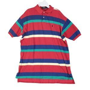 Polo Ralph Lauren Vintage Polo Shirt Men Size L Red Made in USA 90s Y2K